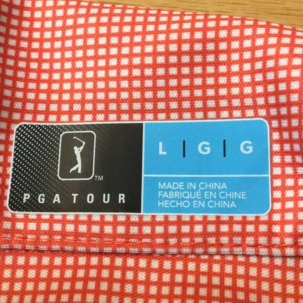 L PGA Tour peach checked sleeveless activity top - Picture 14 of 14